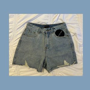 White Fox On Vacay Denim Shorts